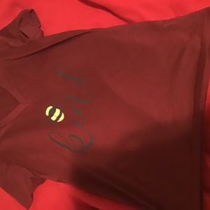 Red short sleeve the cut t-shirt